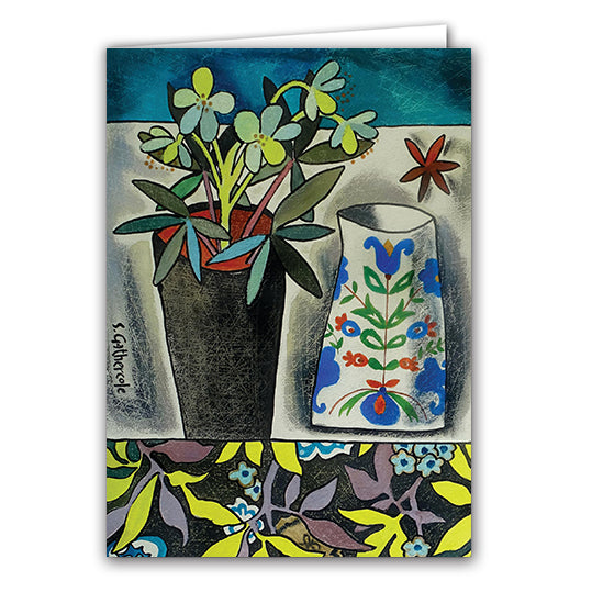 Folk Jug Card – THISTLE AND WEEDS