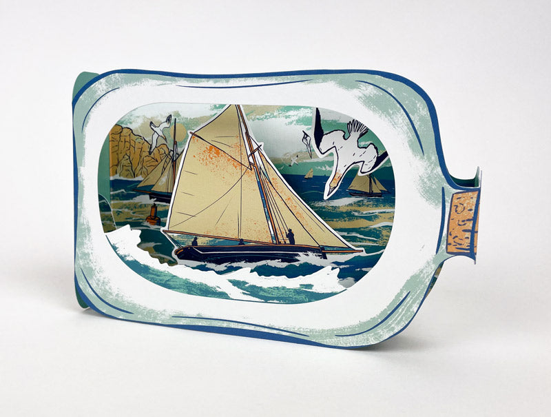Sailing Boat in a Bottle Card